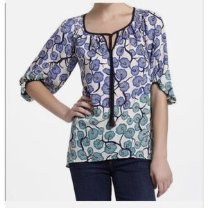 Anthropologie Vanessa Virgina Branching Blooms Floral Top 2